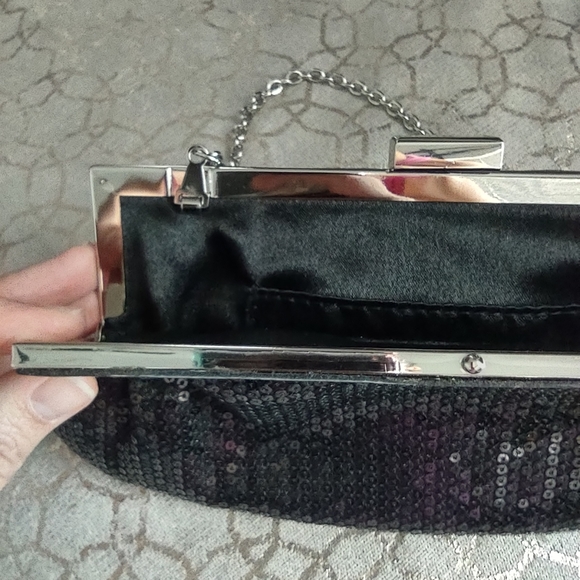 ALDO Black Sequin Evening Clutch - Picture 13 of 14